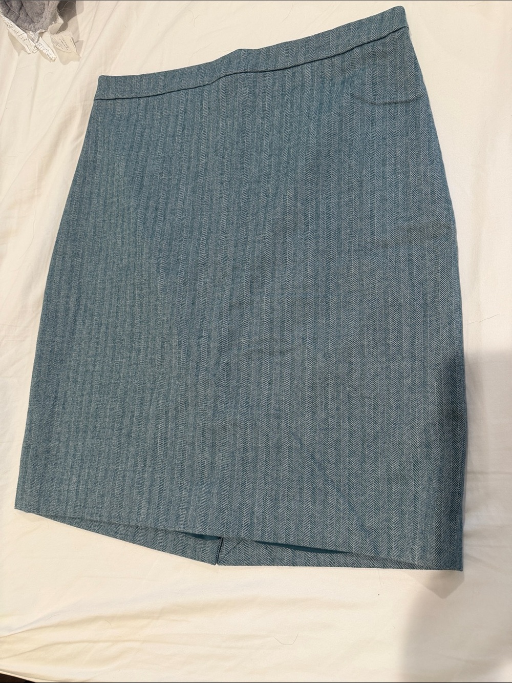 Banana Republic Blue Pencil Skirt - Tailored Ribbed Texture size 6